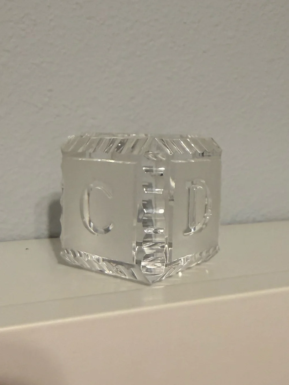 Waterford Crystal Baby Letter Block